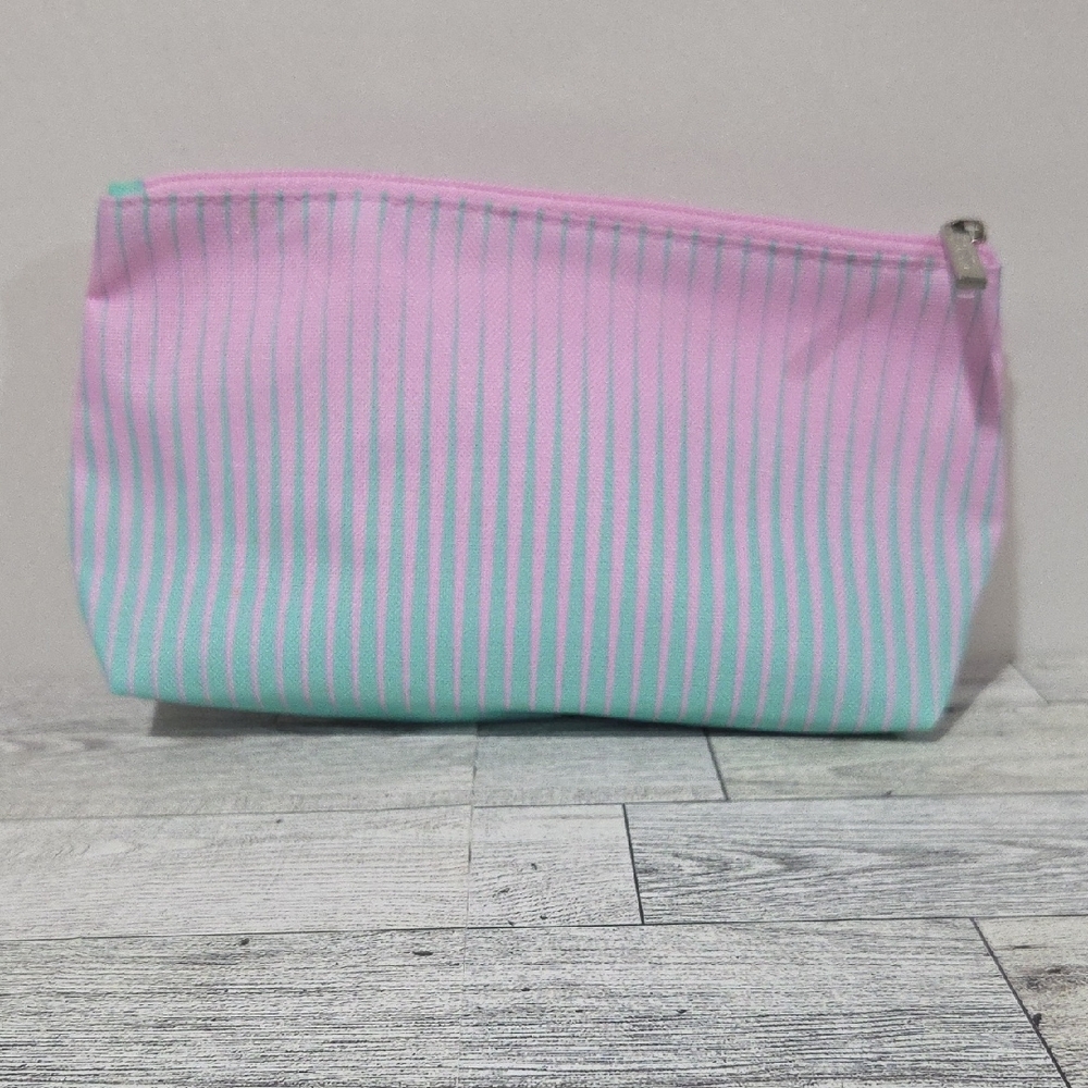 Clinique Pastel Pink and Mint Cosmetic Bag